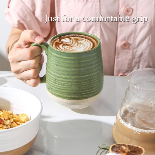 Tazza da Zuppiera in Ceramica con Manico, 20oz Grande Tazza da Caffè per Casa e Ufficio, Perf... - Foto 5 di 7