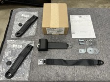 Dodge Truck Ramcharger Retractable Lap Seat Belt Pair. New Black Lmc Truck Part