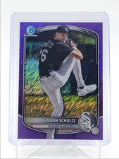 NOAH SCHULTZ 2025 BOWMAN CHROME PURPLE SHIMMER REFRACTOR /250 Q4496