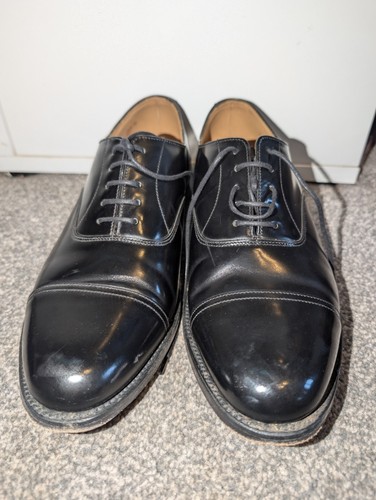 Loake Elland Black Polished Leather Size 7.5G In Box With Cloth And Extra... - Picture 7 of 17