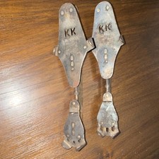 Vintage Clamp On Ice Skates Adjustable Metal Shoe Skates Size 1K Pair