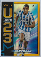 2020-21 Merlin Collection Chrome UCL U23 Stars Gold Refractor /50 Alexander Isak