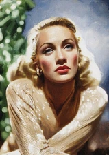 Marlene Dietrich Unique Oils Illustration Print 09 (A4 Size - 210mm x 297mm)