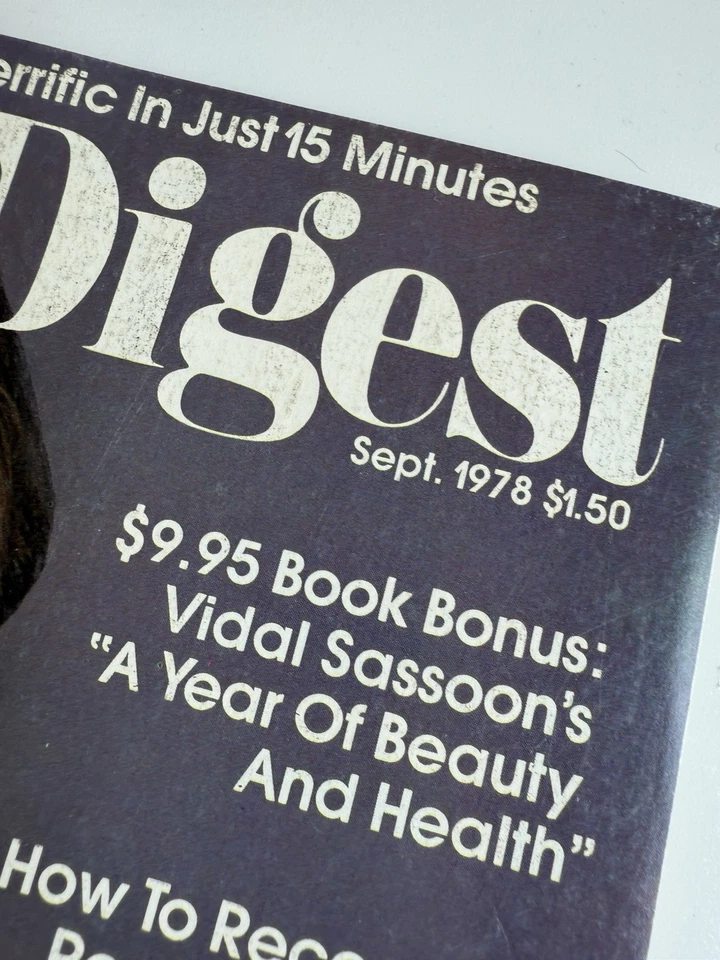 Vtg 1978/80 Beauty Digest Magazine Dell Publishing Makeup Hair Diet Fashion Lot Foto 2 de 4