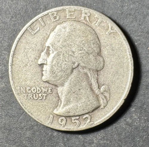 1952-D Silver Washington Quarter (Circulated) - (#5025) Very Fine Condition