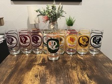 9 Vintage 1976 Nebraska Huskers Football Glasses Collector Series Sam's