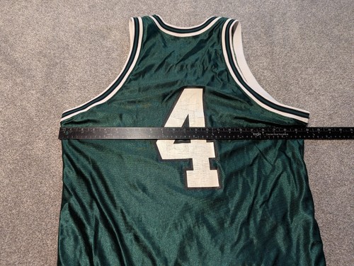 Vintage Michigan State Spartans Basketball Jersey Mens 48 Green Powers 80s 90s - Picture 6 of 9
