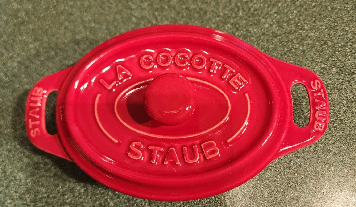 STAUB La Cocotte Oval Ceramic Mini Casserole Dutch Oven #11 Bakeware Red France