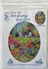MARTY BELL BIRDSONG GARDEN Cross Stitch Chart Pack by Pegasus Publication #431