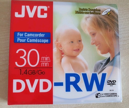 JVC DVD-RW x 9, 1.4GB, 30 mins, Camcorder, Re-Recordable Discs, Video Camera - Photo 3/8