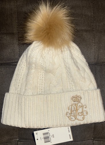 Lauren Ralph Lauren❄️Stone Logo Cuff Beanie W/Pom-Pom Cream/Beige O/S UVP 58,00€ - Bild 7 von 16