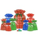 Holiday Gift Bag And Tag Set Polka Dots Christmas