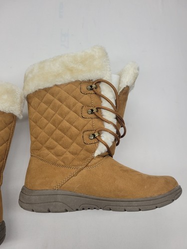 St. John's Bay Women's Cafferty Boots Size 8 M Memory Foam Faux Fur Comfort - Picture 2 of 13