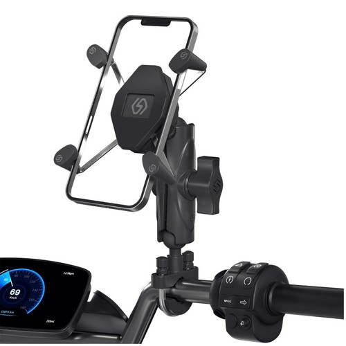 Scooter Handlebar Cell Phone Holder Mount Durable Anti Shedding Shockproof Stand - 第 6/8 張圖片