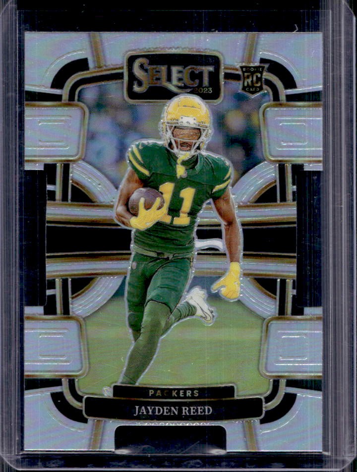 2023 Select Jayden Reed RC Silver Prizms Die Cut Concourse #38 Packers