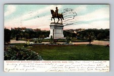 Boston MA-Massachusetts Washington Monument Gardens Vintage c1907 Postcard Post