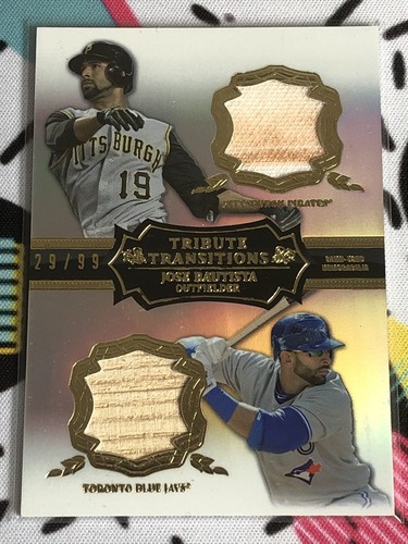 2013 Topps Tribute Transitions Jose Bautista Dual Jersey/Bat Relic /99 - Picture 1 of 2
