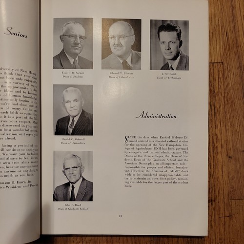 Granite University of New Hampshire Durham New Hampshire Yearbook 1957 Hardcover - Picture 6 of 7