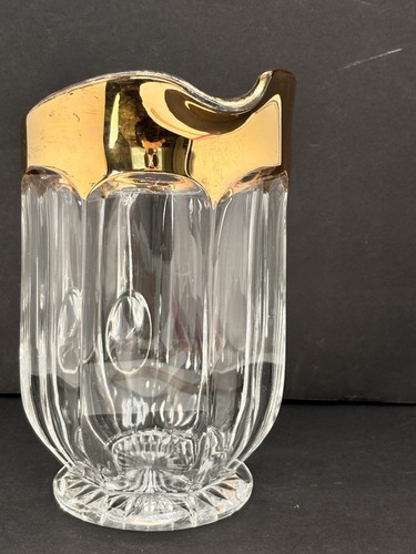 EAPG U.S. Glass Co 1910 Era Water Pitcher Gold Rim Portland/Mayflower/Duquesne - Picture 6 of 12