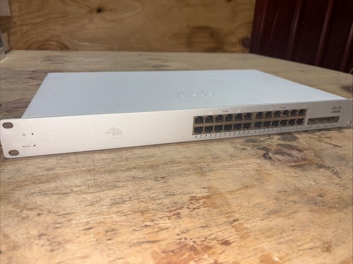 24-portowy przełącznik Cisco Meraki Gigabit Ethernet MS220-24P-HW *przewód zasilający w zestawie* - Zdjęcie 4 z 5
