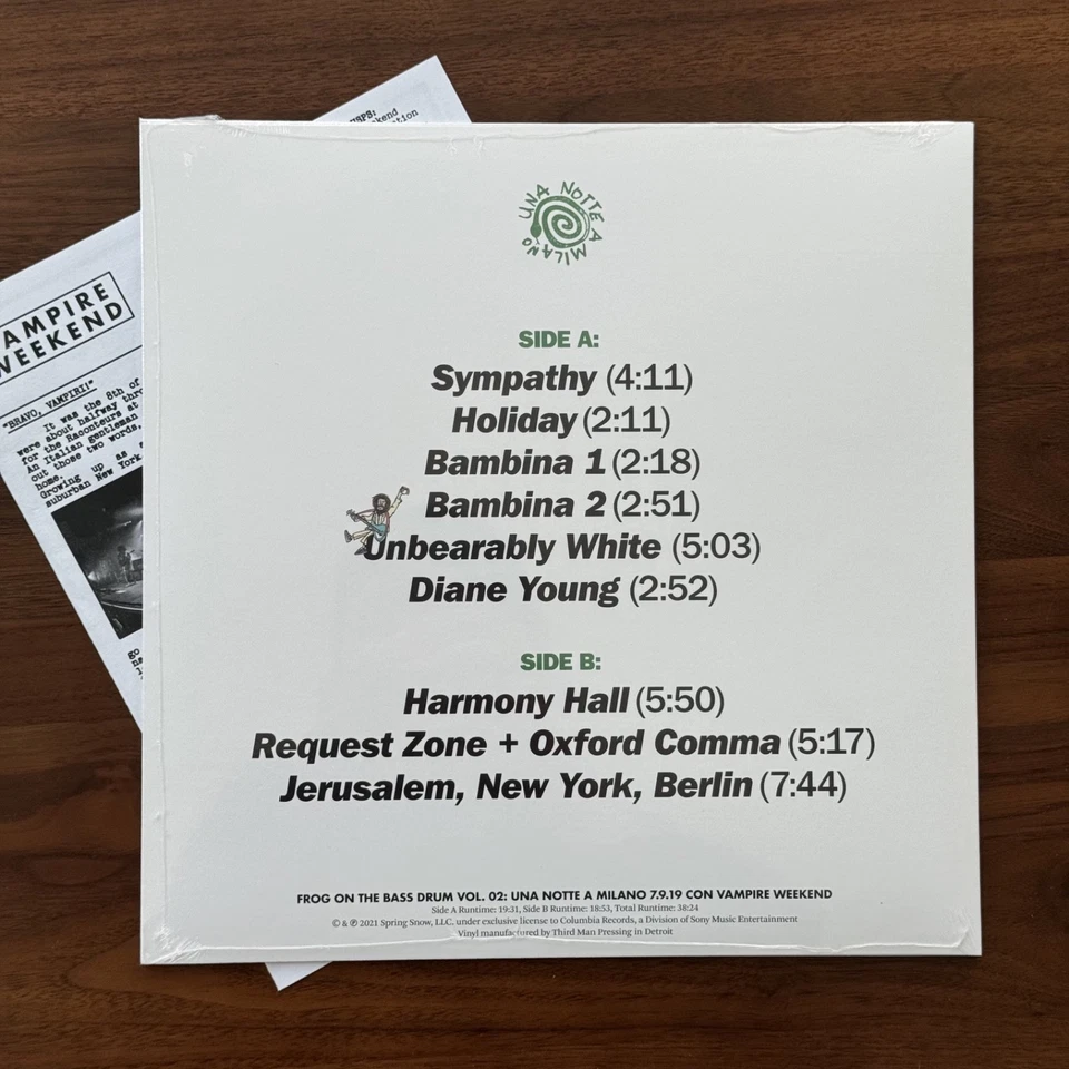 Vampire Weekend – Frog On The Bass Drum Vol 2 - ⚫️ Black LP Vinyl Newsletter ✅ - Image 3 of 4