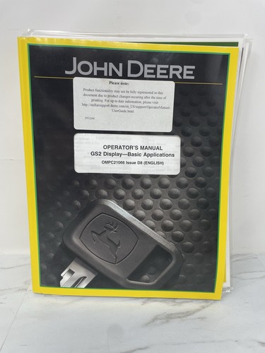 John Deere GS2 Display Basic Applications Owner's Operator's Manual OMPC21066 D8