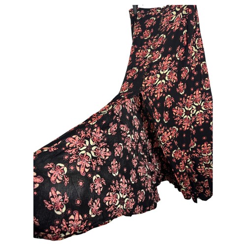 Earthbound Trading Dark Moody Floral Boho Bohemian Gauzy Maxi Skirt Size Large - Picture 6 of 6