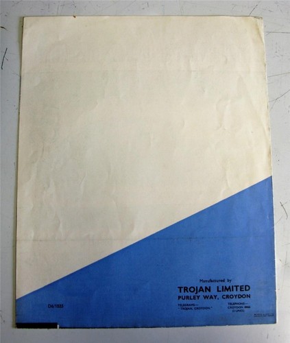 TROJAN Mastra Car Sales Brochure 1935 #D6/1035 - Picture 4 of 4