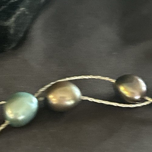 Honora Perlen Cluster lila blau Tahiti Sterlingsilber Ring & Halskette - Bild 7 von 8