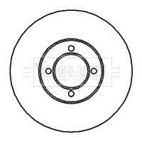 BORG & BECK BBD4902 Brake Disc Front 234mm Outer Diameter Fits Toyota Corolla