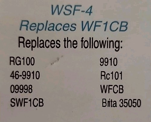 New WSF-4 Replaces WF1CB RG100 9910 WFCB SWF1CB Frigidaire Water Filter - Picture 3 of 3