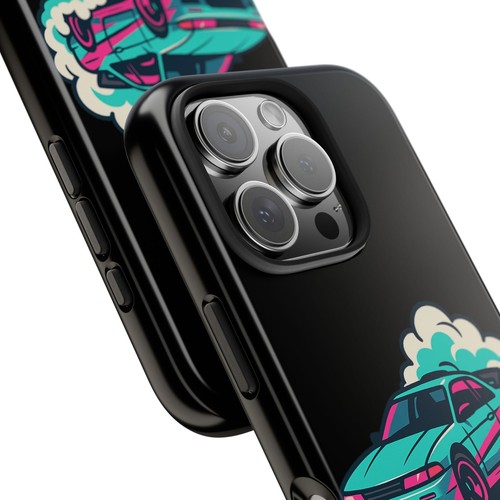 Drift Car Phone Case, Car Enthusiast Gift, Tough Protective Cover, Cool Neon - 第 7/97 張圖片