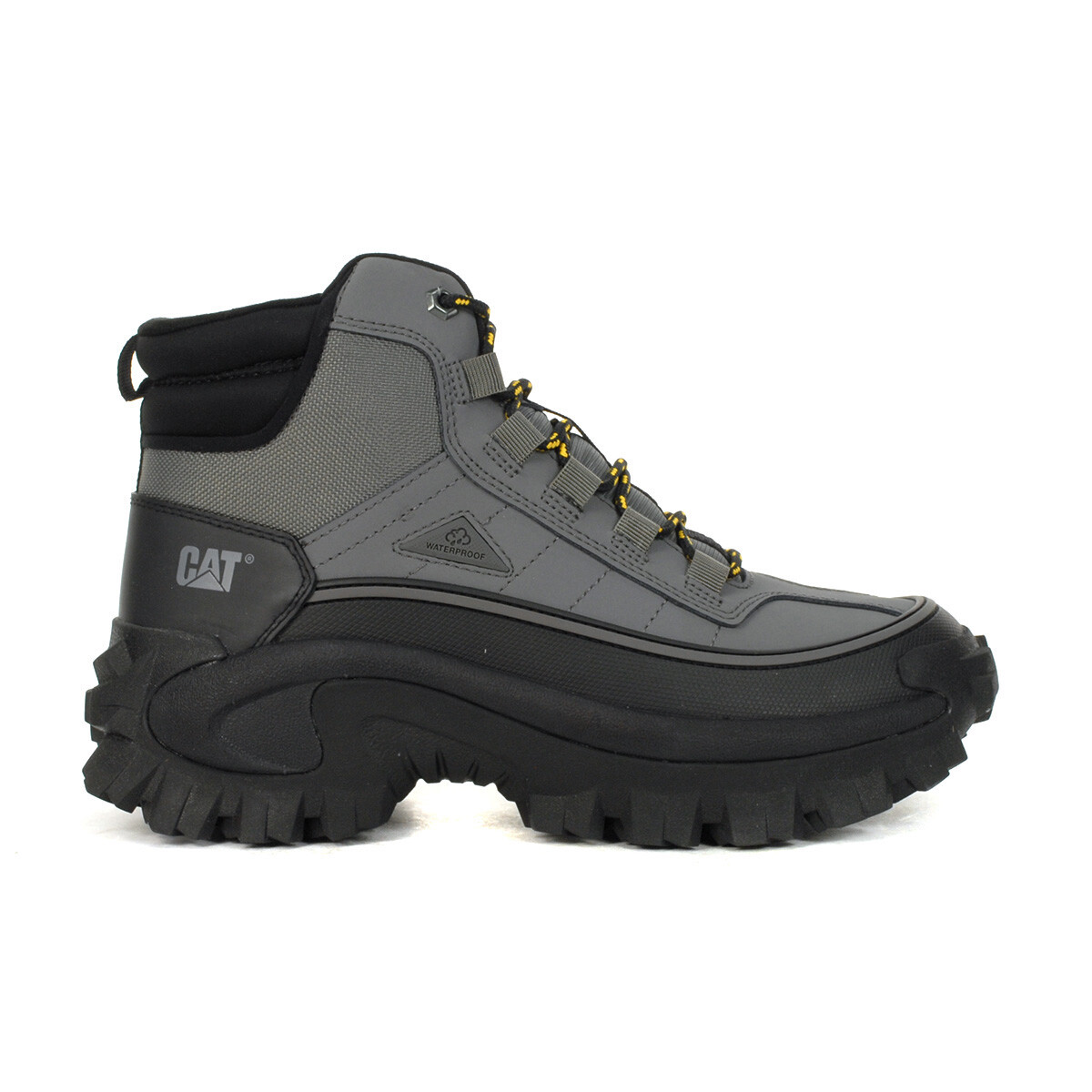 Caterpillar Men's Intruder Mid Gargoyle/Black Waterproof Galosh
