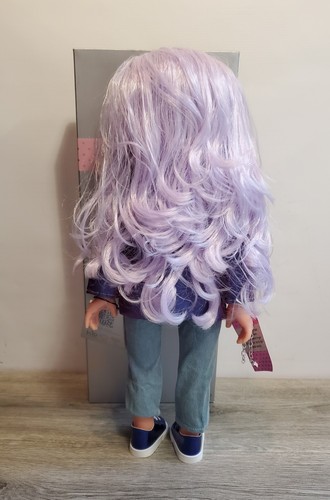 DesignaFriend Skylar Purple Unicorn Fashion 18" Doll With Bracelet - Picture 7 of 9