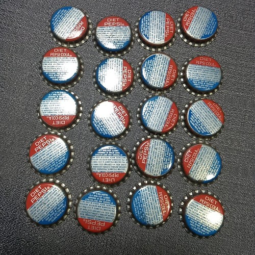 Lot Of 20 Diet Pepsi Cola Vintage Soda Bottle Caps Cork Unused, Ingredient List - Picture 3 of 5
