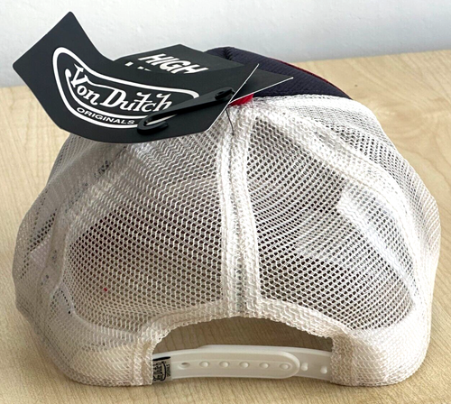 Von Dutch High Life 100% Genuino Camionero Russel Gorra Unisex W/ con Etiquetas - Imagen 5 de 9