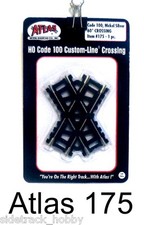 HO Scale Atlas 175 Code 100 60-Degree Custom Line Crossing