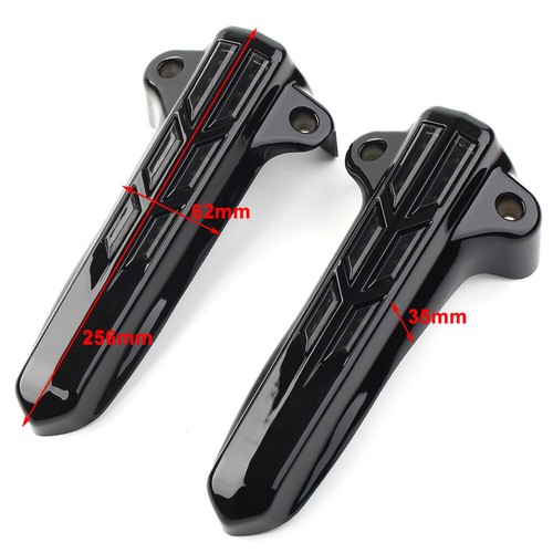 For Harley Touring FLHR FLHTK Chrome Front Lower Fork Leg Covers LED Smoke Light - Picture 6 of 7