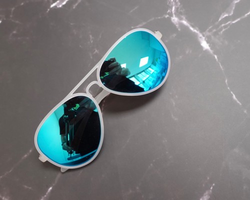 REDUX Active Aviator Matte Seaglass Polarized Mirrored Sunglasses - Picture 5 of 5