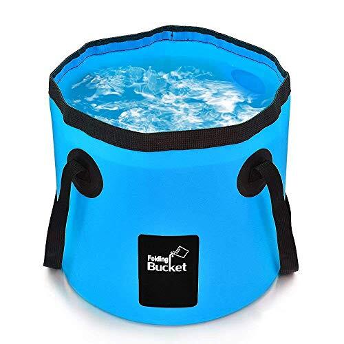 Collapsible Bucket Camping Water Storage Container 20 L (5 Gallon) 20L Blue - Picture 4 of 7