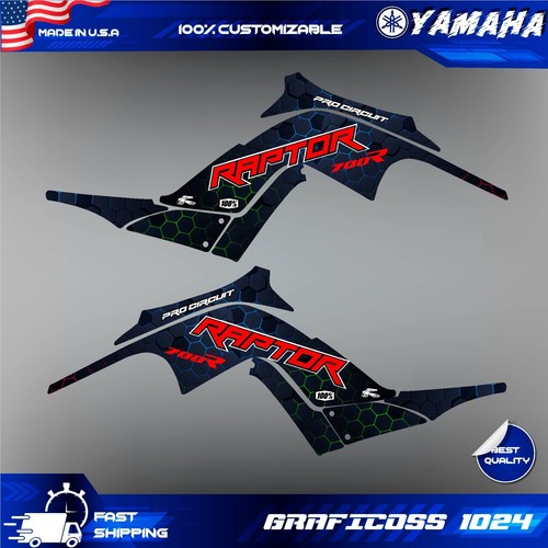 Kit de gráficos Yamaha Raptor 700 2006-2012 calcomanías ATV pegatinas - Imagen 2 de 2