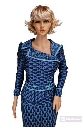 Cambodia Skirt Sets Women Size M Blue Sing Thai Khmer Skirt Long Sleeve Top - Picture 2 of 8