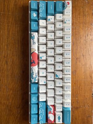Custom RK61 - Akko Rose Reds, coral sea keycaps | eBay