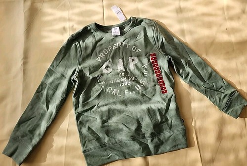 Kids Gap Sweatshirt GREEN SIZE M 8 - Picture 2 of 4