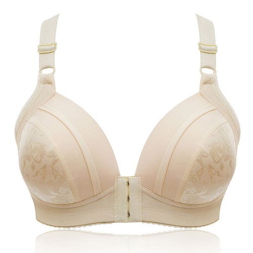 Damen Frontverschluss Wireless BH Vollabdeckung Unterwäsche Push Up BHs Dessous - Bild 14 von 23