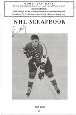 Philadelphia Flyers Brit Selby Auto Chicago Stadium Review Program Hockey Photo
