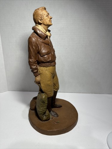 The Aviator By Tom Clark 1984, Signed VTG Statue Nostalgic Pilot 12” - Picture 5 of 8