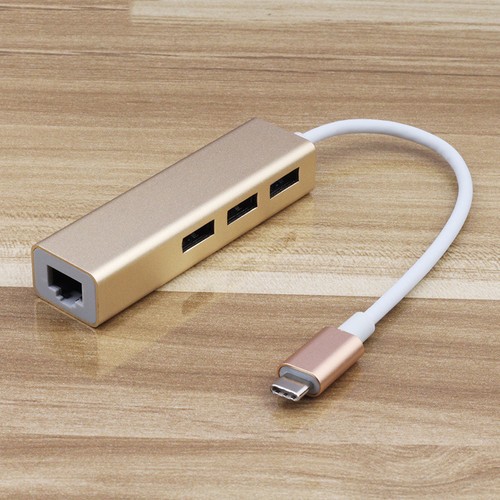 3 Ports Typ C auf USB 3.0 HUB USB C HUB Gigabit Ethernet Rj45 Lan Adapter - Bild 3 von 15