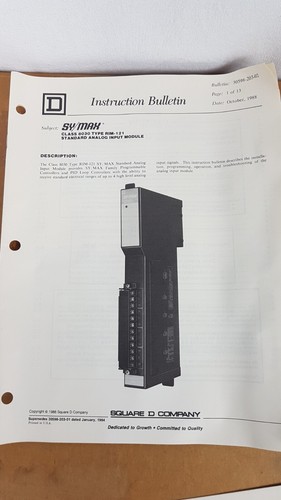 Square D RIM-121 Analog Output Module - SY/MAX Class 8030 - Series D - Unused - Picture 17 of 22