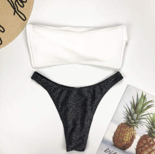 New Sexy Bikini Swimwear Women Swimsuit Off Shoulder Bikini Set Low Waist Bathin - Picture 9 of 20